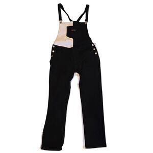 dELiA*s by Dolls Kill 90s Colorblock Overalls Black White Size Medium